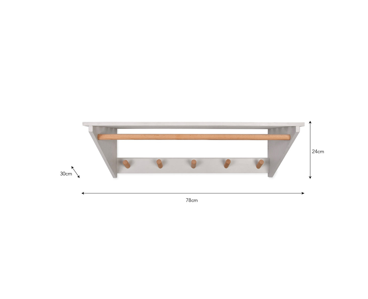 Lillie Slatted Laundry Shelf