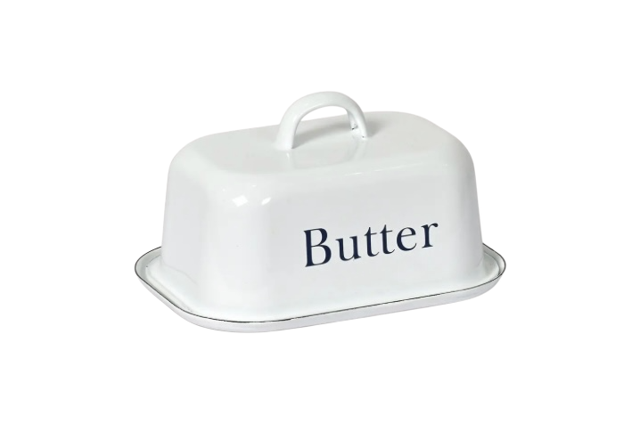 Enamel Butter Dish with Lid