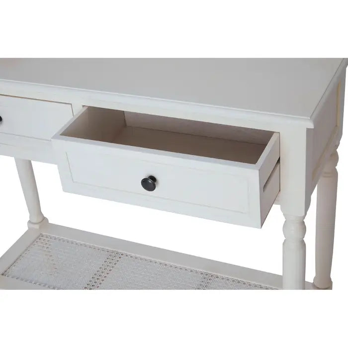 Coastal Console Table Antique White
