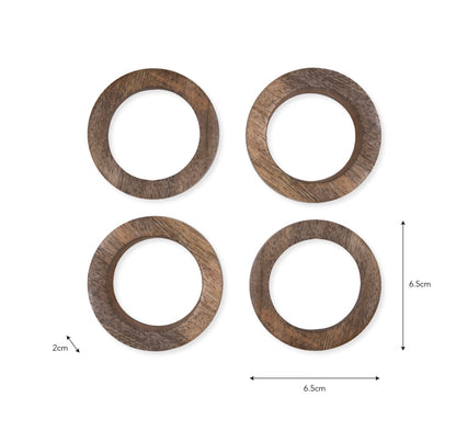 Napkin Rings Set of 4 Natural
