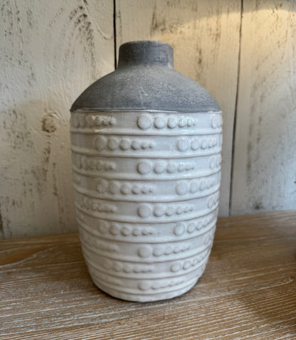 Large 2 Tone White Vase