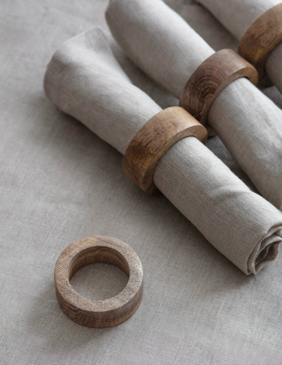 Napkin Rings Set of 4 Natural