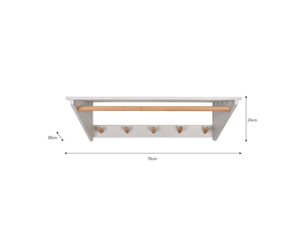 Lillie Slatted Laundry Shelf