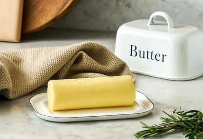 Enamel Butter Dish with Lid