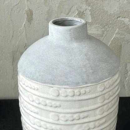 Large 2 Tone White Vase