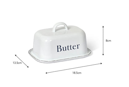 Enamel Butter Dish with Lid