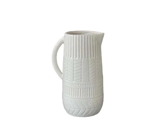 Large White Ceramic Jug