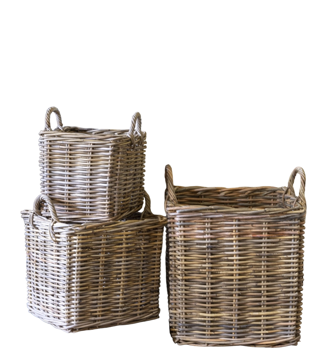 Square Kubu Log Baskets