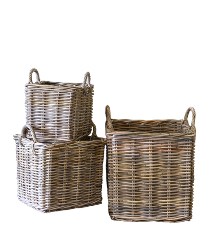 Square Kubu Log Baskets