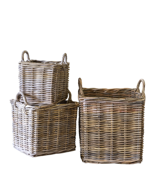 Square Kubu Log Baskets