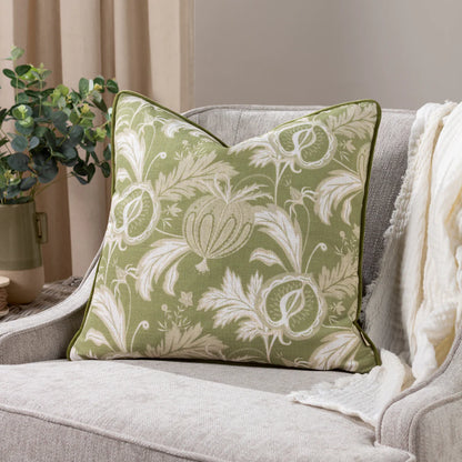 Chatsworth Heirloom Piped Cushion Olive