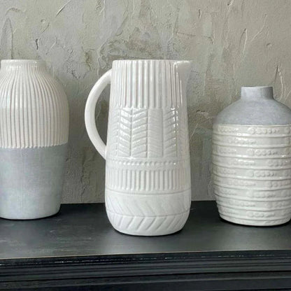 Large White Ceramic Jug