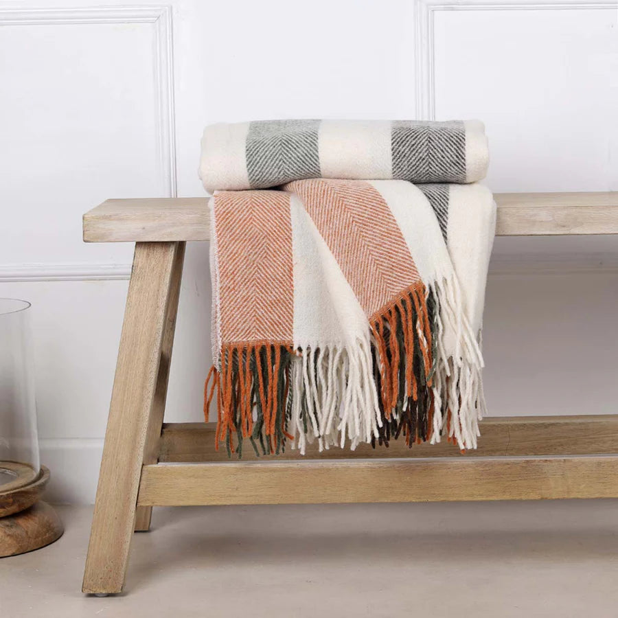 Woodland Stripe Pure Wool Throw