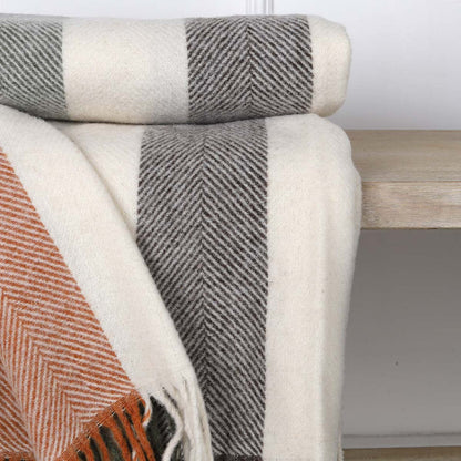 Woodland Stripe Pure Wool Throw