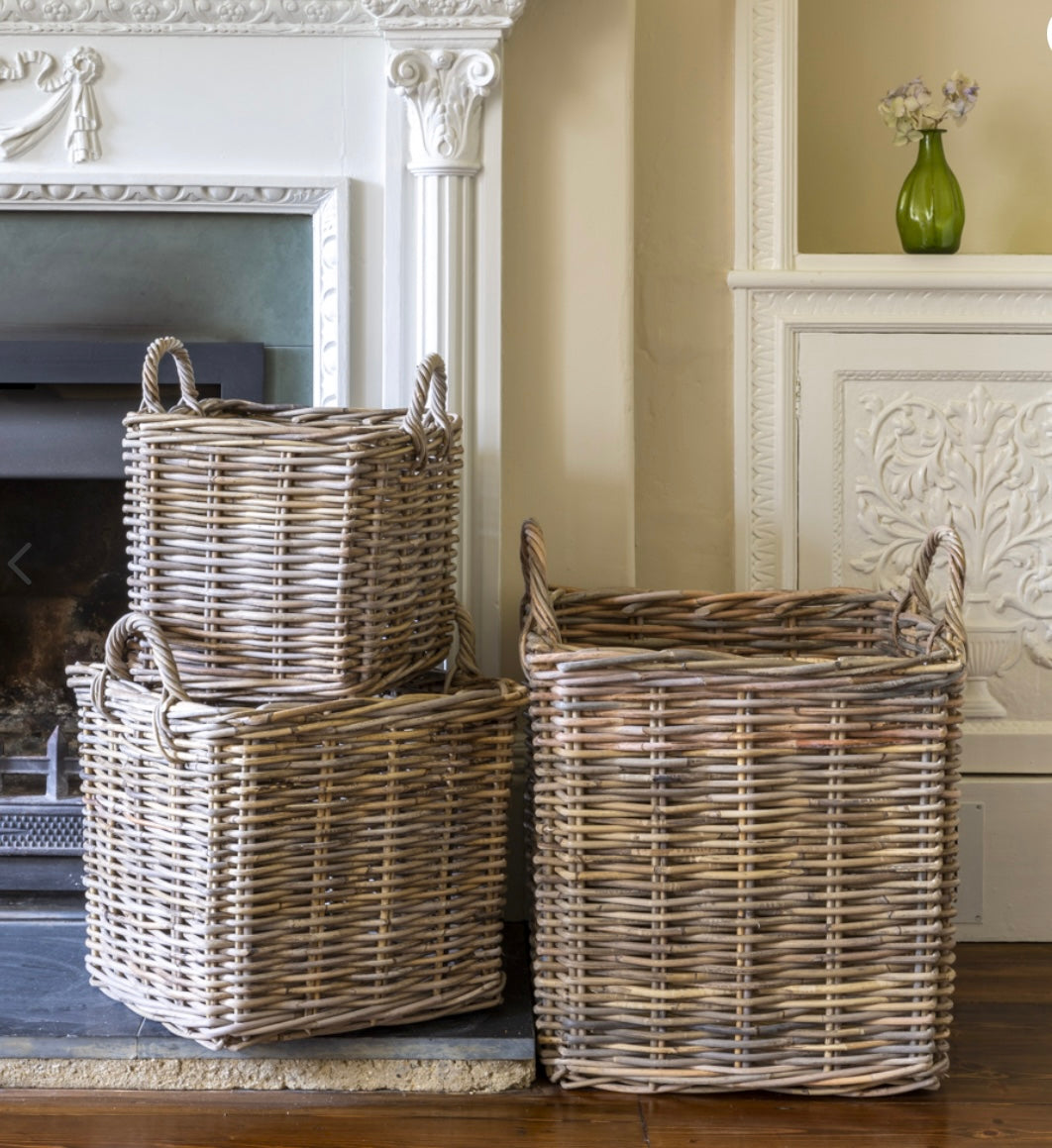 Square Kubu Log Baskets