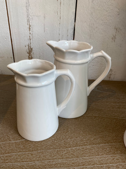 White Jug in 3 Sizes