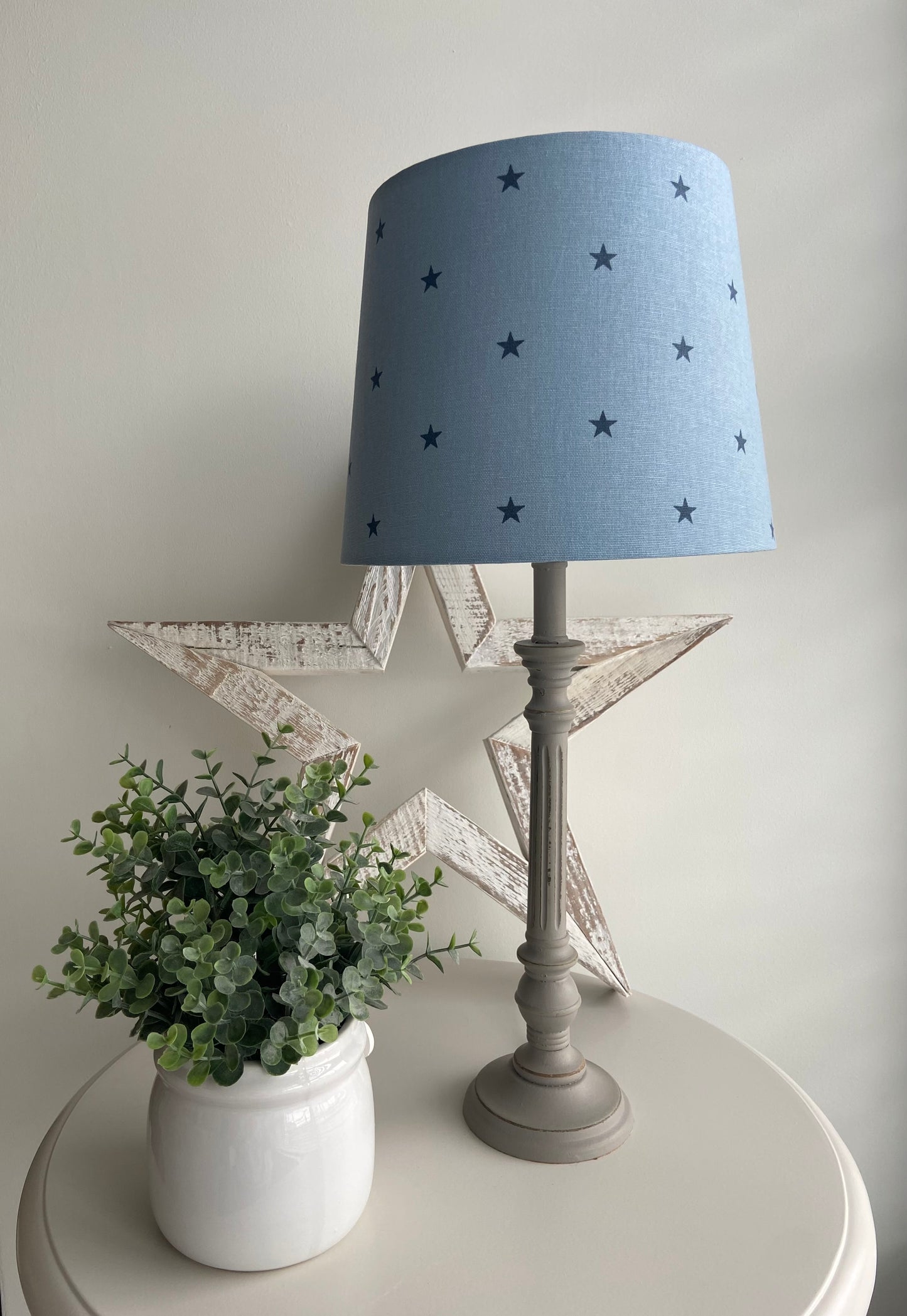 Blue and Navy Star Lampshade