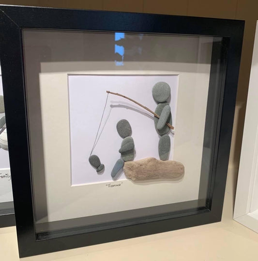 Gone Fishing Pebble Art