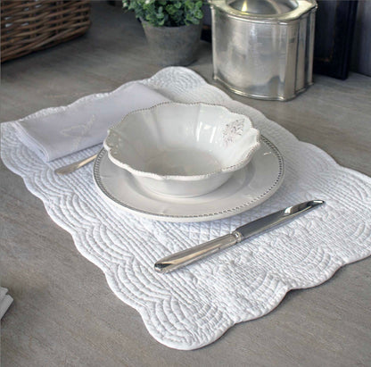 White Quilted Placemat