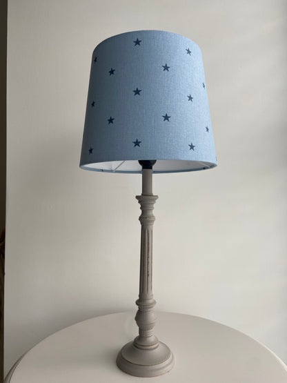 Blue and Navy Star Lampshade