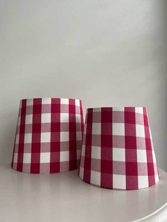 Red Gingham Lampshade