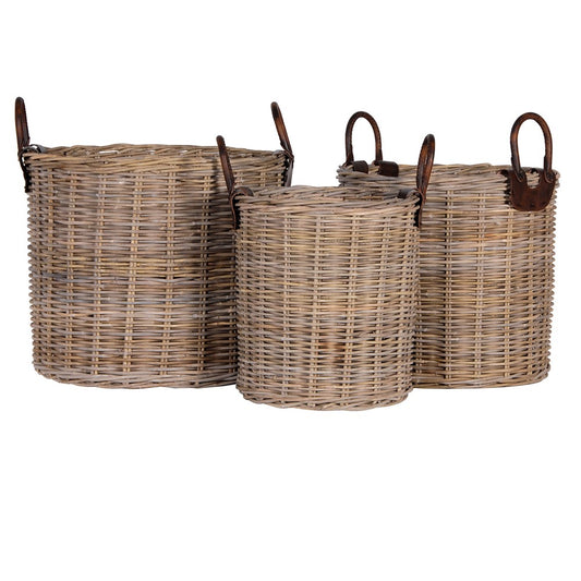 Wicker Log Baskets