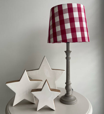 Red Gingham Lampshade