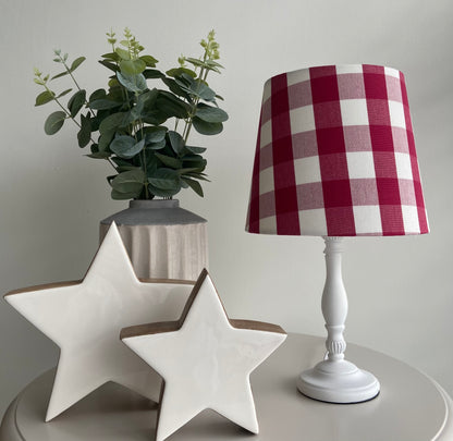 Red Gingham Lampshade