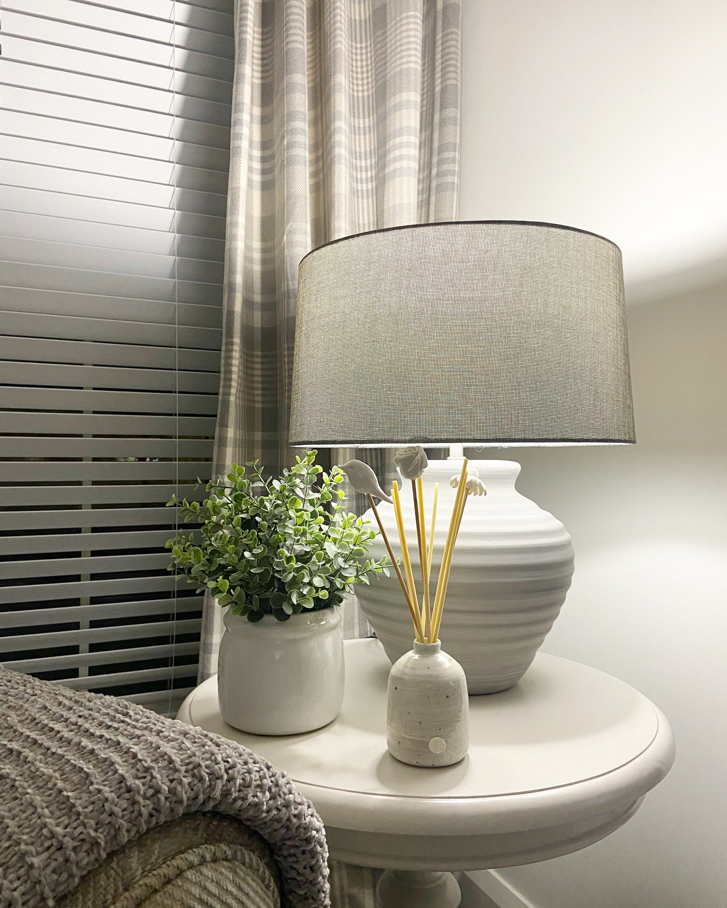 Alice Ribbed Lamp with Shade