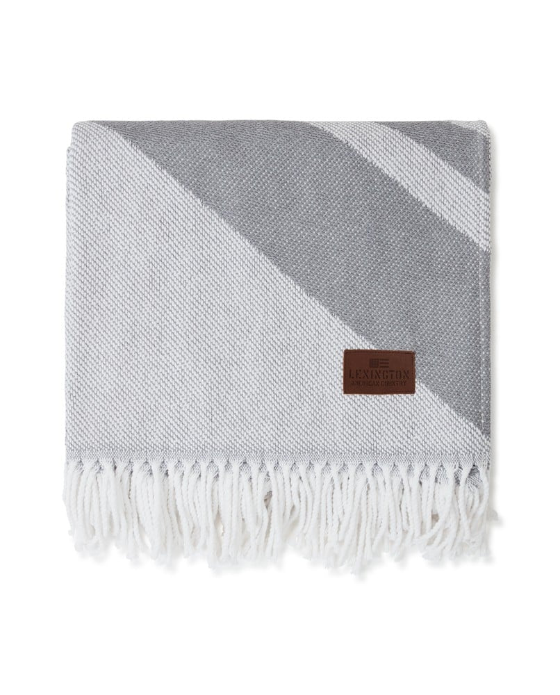 Lexington Recycled Logo Throw Grey/White