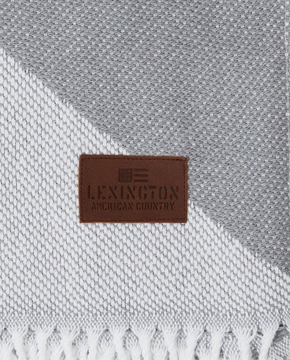 Lexington Recycled Logo Throw Grey/White