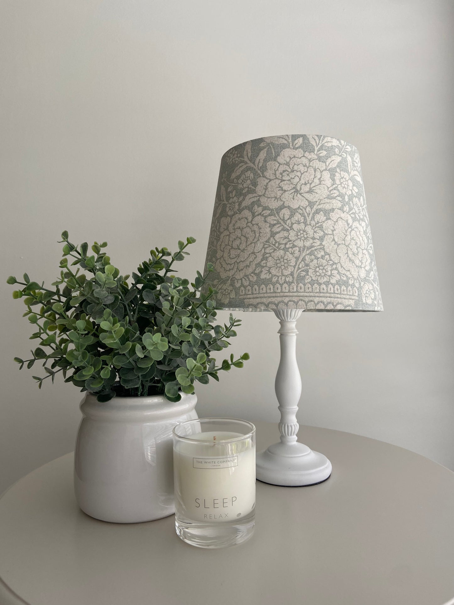 Duck Egg Floral Lampshade