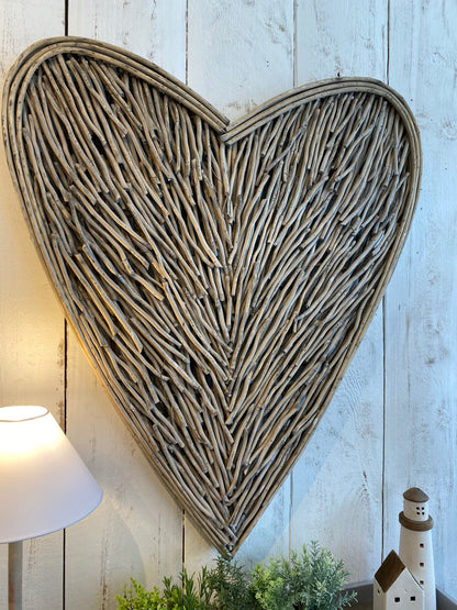 Large Wicker Wall Heart