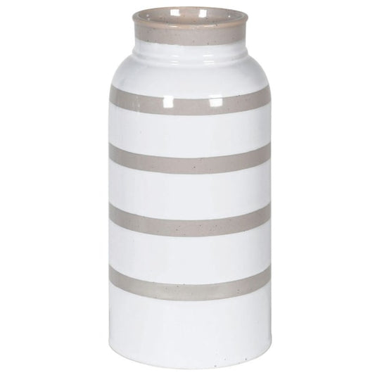 Taupe Stripe Vase