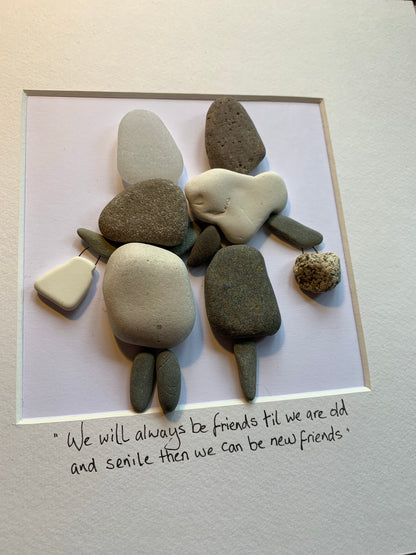 Friends Pebble Art