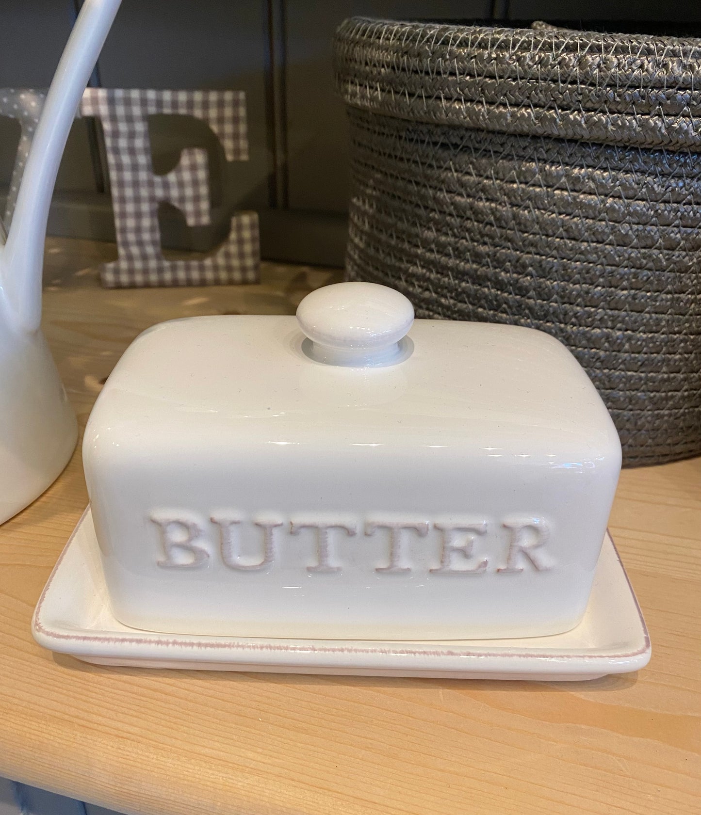 White Butter Dish